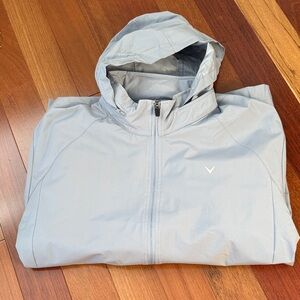 Callaway Light Gray Hooded Rain Jacket